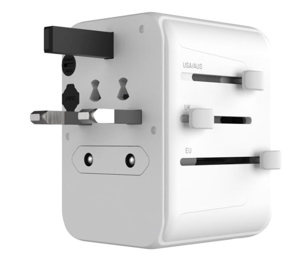 FIXED Voyager World Adapter 1xUSB-C/2xUSB GaN 30W biały FIXCT30-1C2A-WH - 1249175 - zdjęcie 4